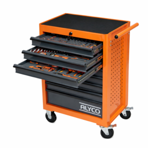 Carro de Ferramentas Orange 8 Gavetas 235 Ferramentas ALYCO